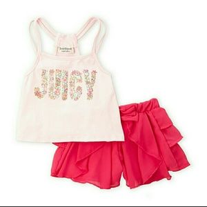 Juicy Couture pink skirt set Size 4t msrp $70